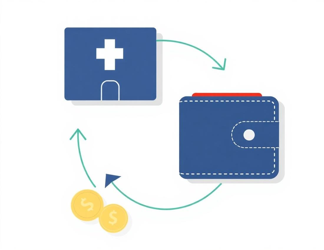 Circular cash flow between a clinic and a wallet