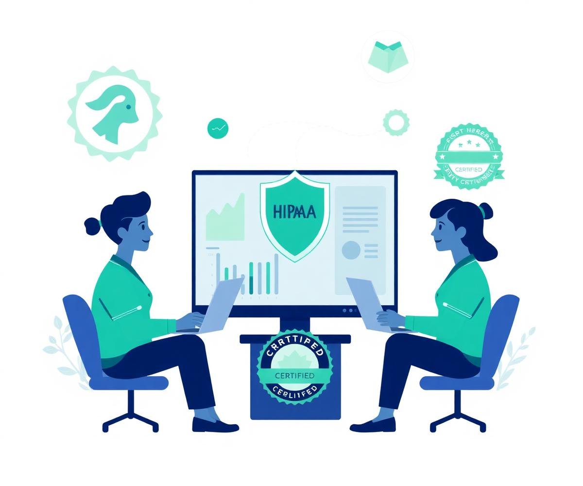 Medical billing specialists reviewing HIPAA-compliant claim analytics